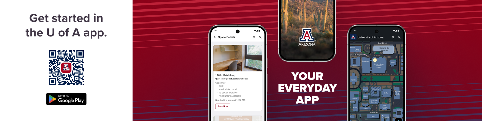 Get started in the U of A app.