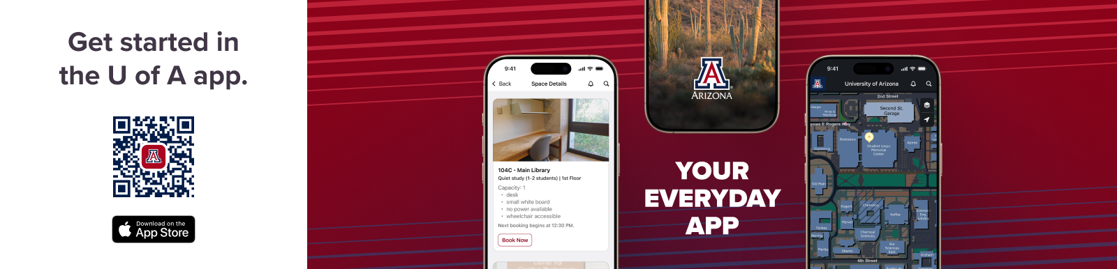 Get Started in the U of A app.